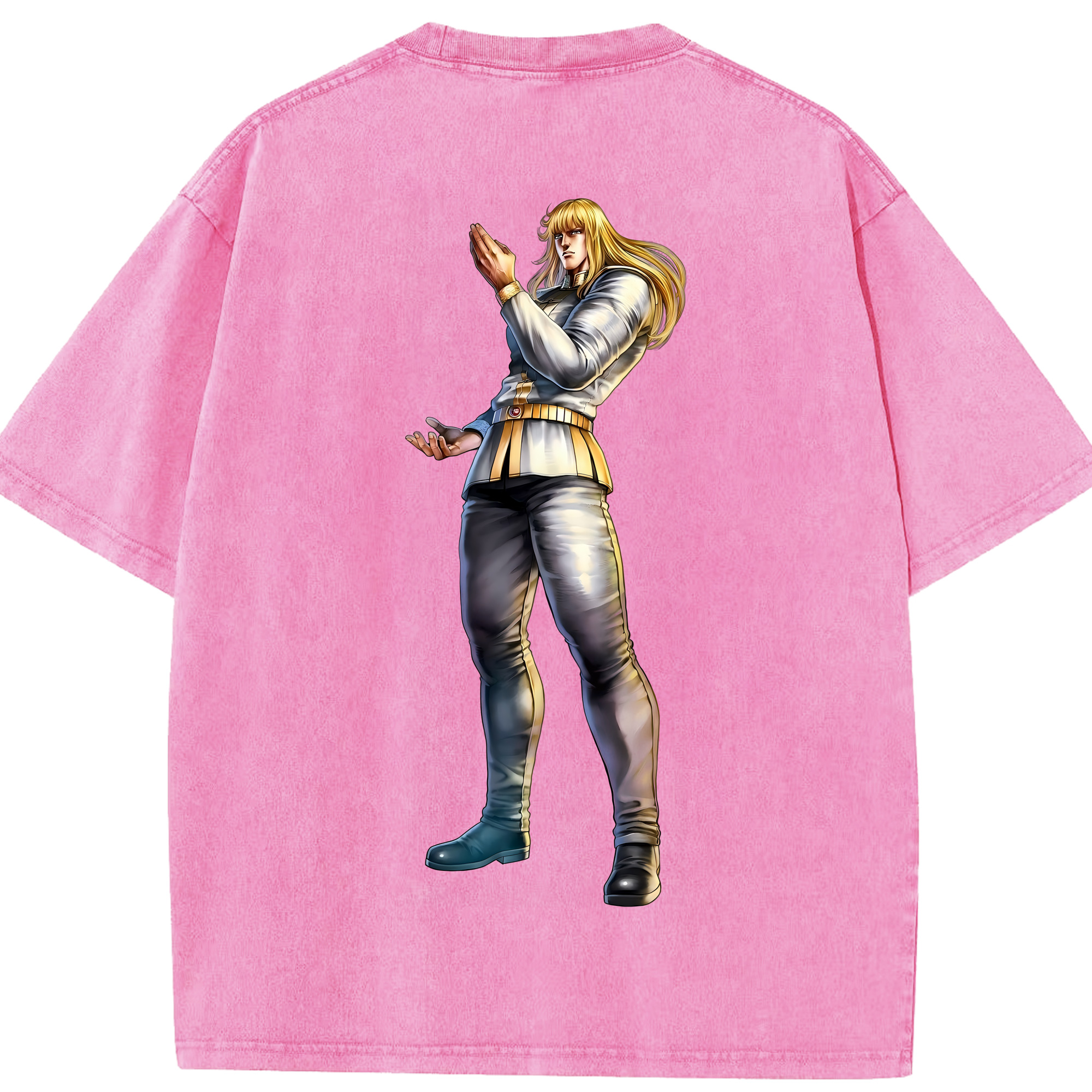 （画像用） 北斗の拳 Fist of the North Star 綿100% ヴィンテージ風 半袖Tシャツ（背面プリント）